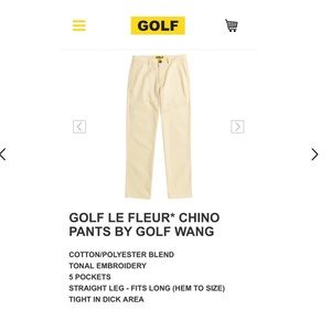 Golf le Fluer chino pants golf want - size 28